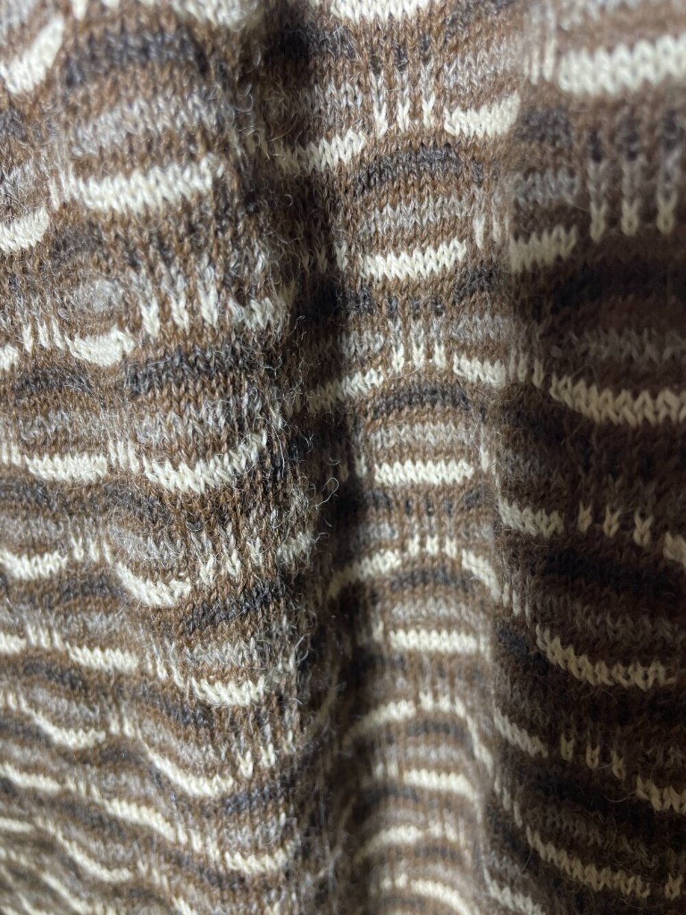Inka's 100% Baby Alpaca 1/4 zip Brown Tan Men's Sweater Large Cozy Grandpa! - Picture 7 of 7